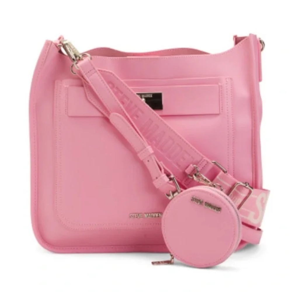 NEW STEVE MADDEN BJESSI CONVERTIBLE CROSSBODY BAG WITH COIN ATTACHMENT PURSE